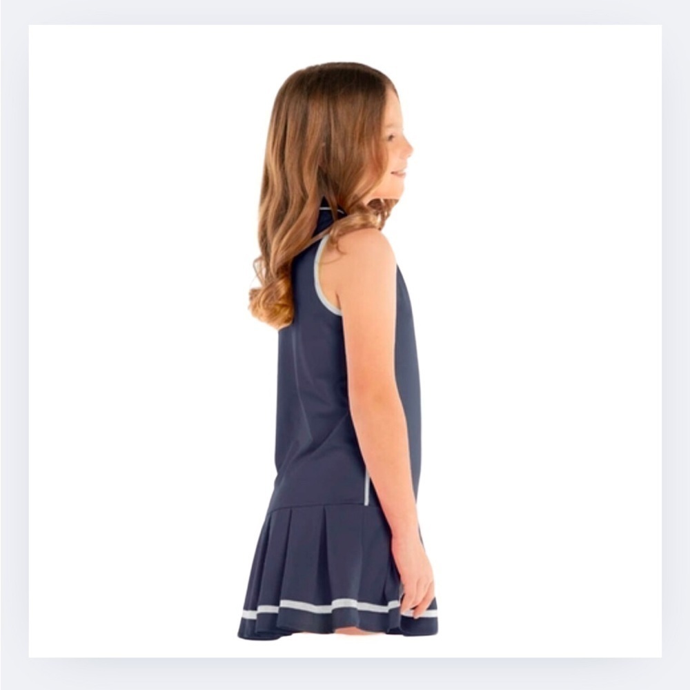 Lucky in Love Girls Navy Tennis Dress - Picture 7 of 7